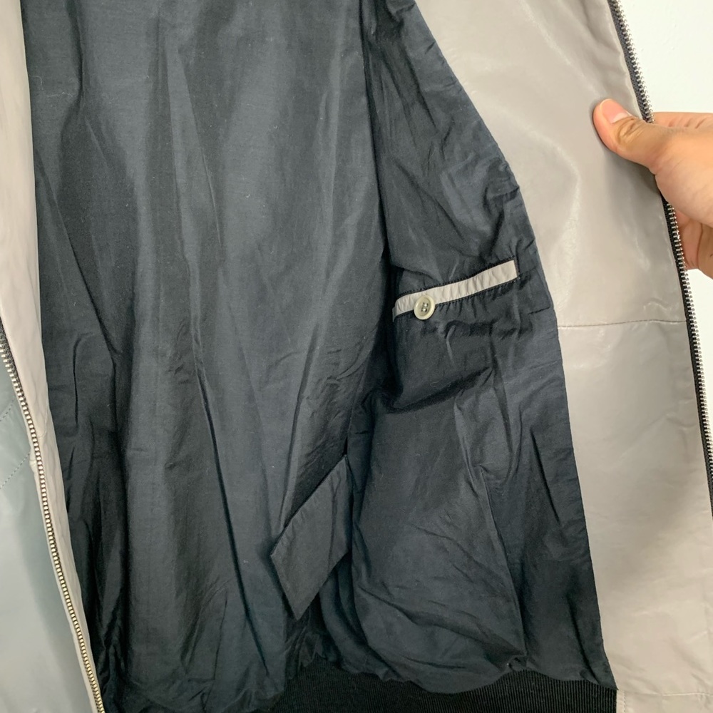 HOGAN RARE HOODED LEATHER BOMBER JACKET - Picture 9 of 11
